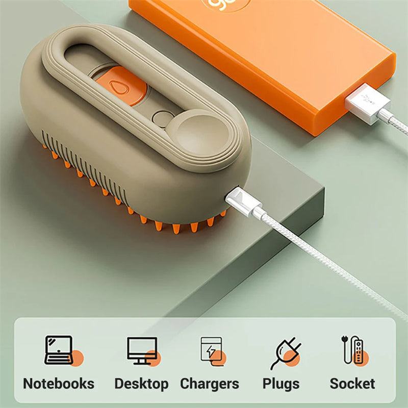 Chammypet™  3-in-1 Electric Pet Steam Brush